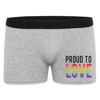 LGBT Pride Month - Proud to Love - Men's Boxer Shorts - heather grey - Front