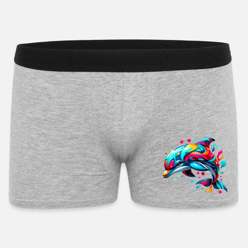 Delfin - Männer Boxer Shorts - Grau meliert