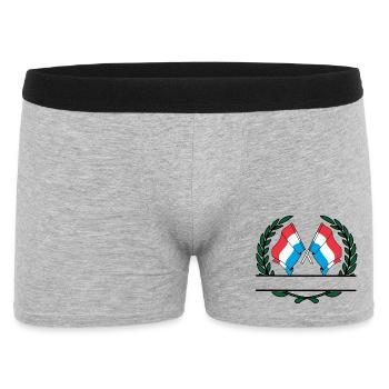 Drapeaux luxembourgeois couronne de laurier bannière - Boxer Homme - gris chiné - Devant