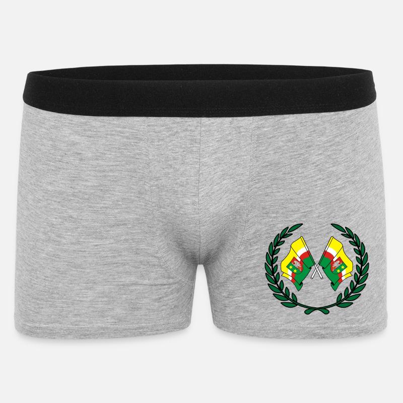 Fahnen Lorbeerkranz - Männer Boxer Shorts - Grau meliert