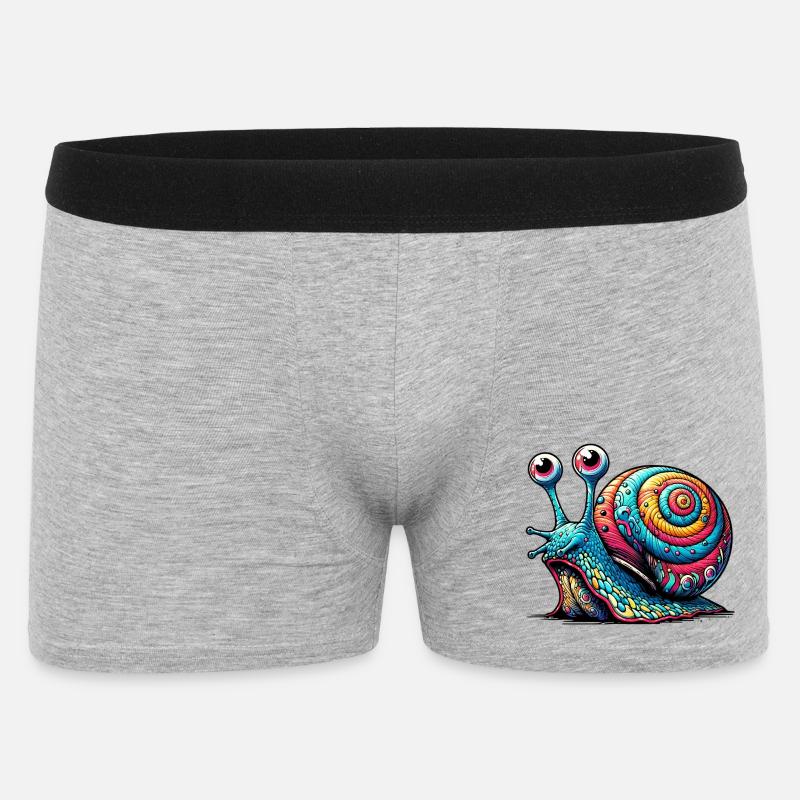 Snail - Men's Boxer Shorts - heather grey
