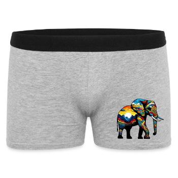 Elephant - Men's Boxer Shorts - heather grey - Front