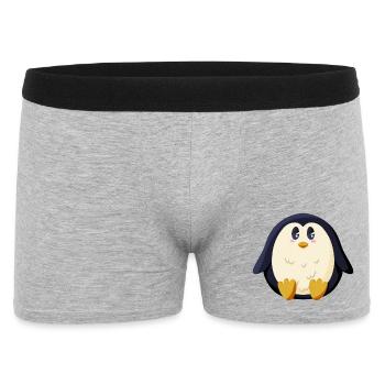 Chubby Penguin - Men's Boxer Shorts - heather grey - Front