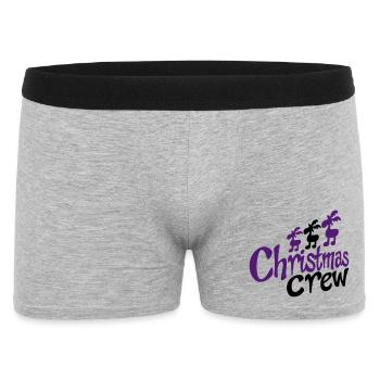 funny team at Christmas - Men's Boxer Shorts - heather grey - Front