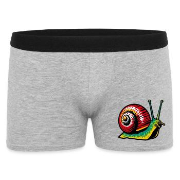Schnecke - Männer Boxer Shorts - Grau meliert - Vorne