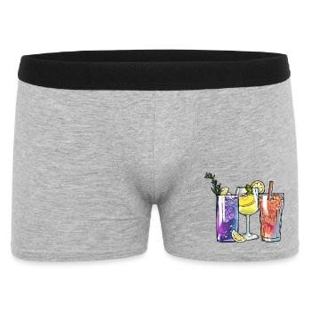 Cocktails - Männer Boxer Shorts - Grau meliert - Vorne