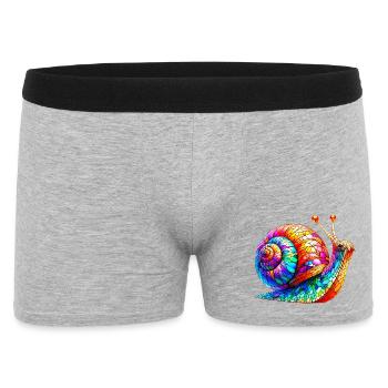 Schnecke - Männer Boxer Shorts - Grau meliert - Vorne