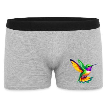 Kolibri - Männer Boxer Shorts - Grau meliert - Vorne
