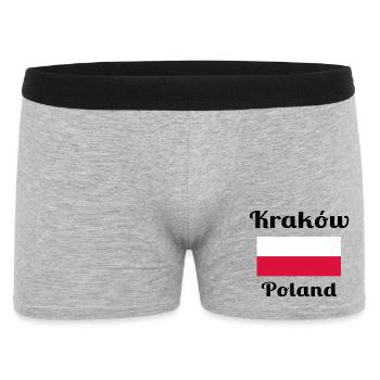 Kraków, Poland - Stylish prints - Men's Boxer Shorts - heather grey - Front