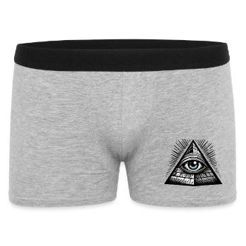 All Seeing Eye Conspiracy Illuminati Secret p - Men's Boxer Shorts - heather grey - Front