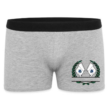 Drapeaux USA Massachusetts couronne de laurier bannière - Boxer Homme - gris chiné - Devant