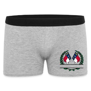 Flags USA North Carolina laurel wreath banner - Men's Boxer Shorts - heather grey - Front