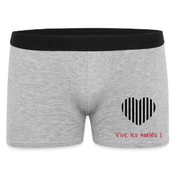 MARIEE. FUTURE MARIEE. EVJF. TEAM. TEAM MARIEE - Boxer Homme - gris chiné - Devant
