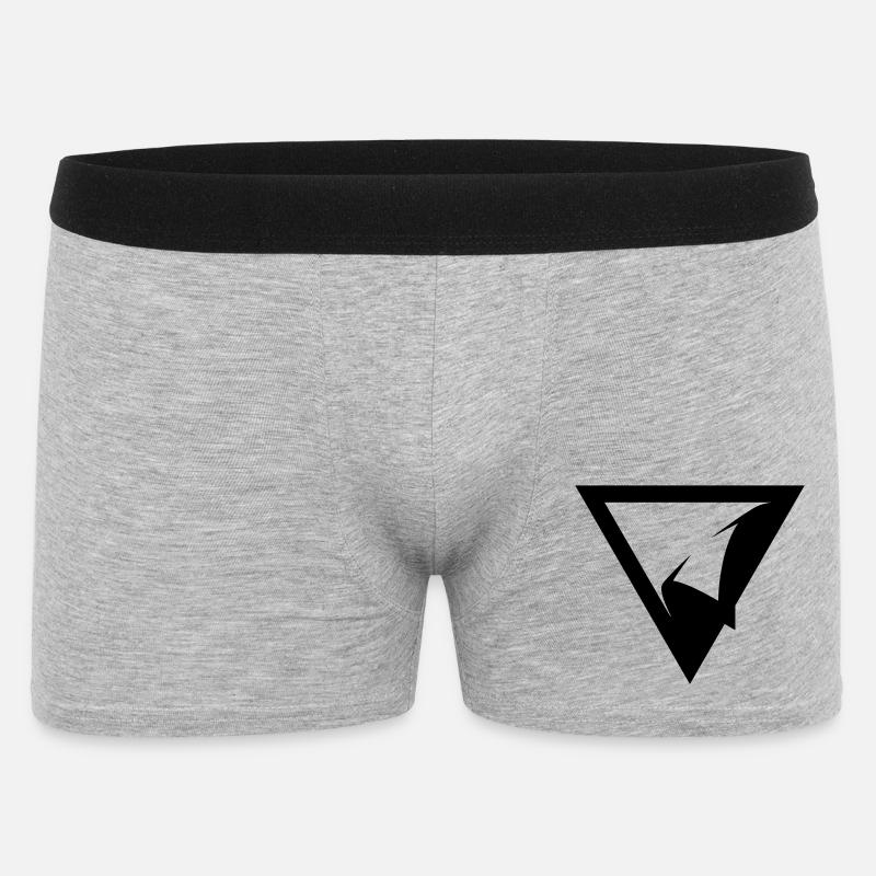 TRIANGLE PATCH - Männer Boxer Shorts - Grau meliert
