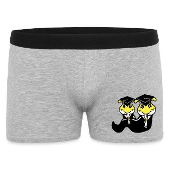 2 chenilles certificat de fin d'études secondaires diplôme d'études secondaires obtenu - Boxer Homme - gris chiné - Devant