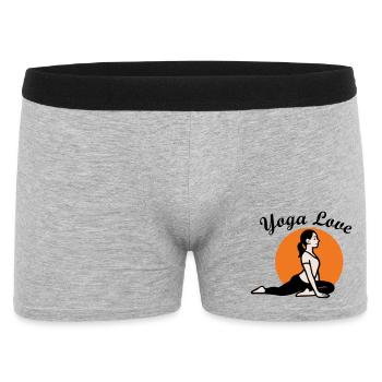 Yoga Amour - Boxer Homme - gris chiné - Devant
