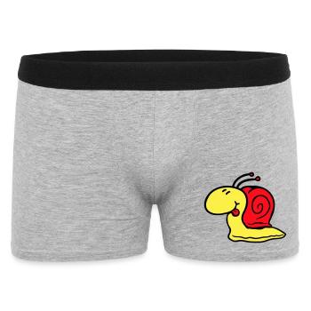 Snail cheeky tongue sticking out quickly small - Men's Boxer Shorts - heather grey - Front