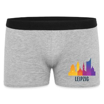 Leipzig Skyline Gradient - Men's Boxer Shorts - heather grey - Front