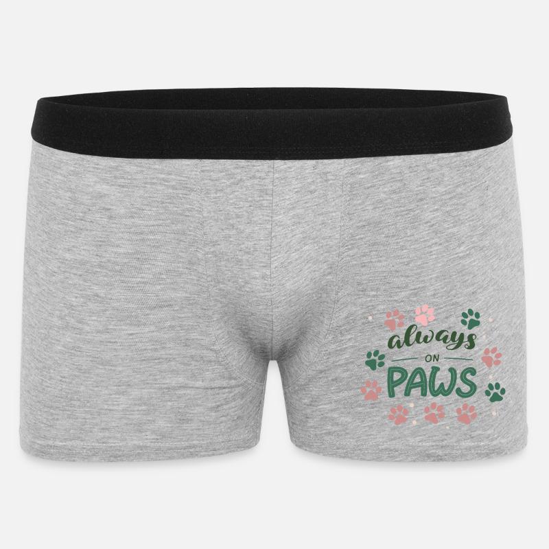 Immer auf den Beinen - Männer Boxer Shorts - Grau meliert