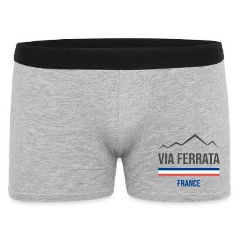 Via Ferrata France - Men's Boxer Shorts - heather grey - Front
