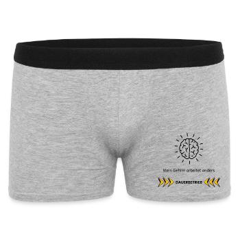 My Brain Works Differently – ADHD Focus Design - Men's Boxer Shorts - heather grey - Front