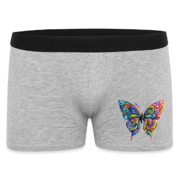 Bunter Farbenschmetterling - Männer Boxer Shorts - Grau meliert - Vorne