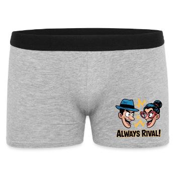 Immer rivalisierendes Duo - Männer Boxer Shorts - Grau meliert - Vorne