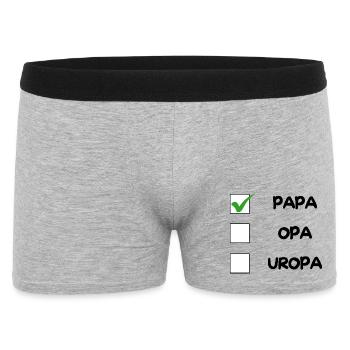 PAPA Checklist - Men's Boxer Shorts - heather grey - Front