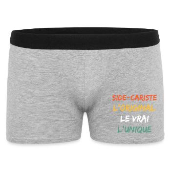 Humour alcool: l’ami qui n’est jamais venu - Boxer Homme - gris chiné - Devant