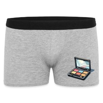 Color Palette Art: Makeup Illustration - Men's Boxer Shorts - heather grey - Front