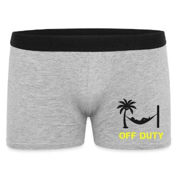 Hammock Off Duty Saying - Men's Boxer Shorts - heather grey - Front