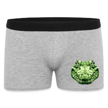 Crocodile Alligator Reptile Crocodile Adore les Crocodiles - Boxer Homme - gris chiné - Devant