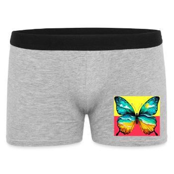 butterfly - Men's Boxer Shorts - heather grey - Front