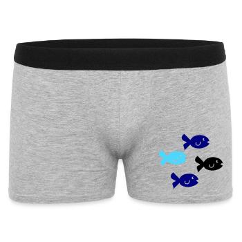 Pisces Silhouette - Men's Boxer Shorts - heather grey - Front