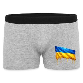 Drapeau ukrainien dégoulinant - Boxer Homme - gris chiné - Devant