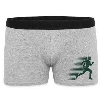 Running silhouette in sprint - Men's Boxer Shorts - heather grey - Front