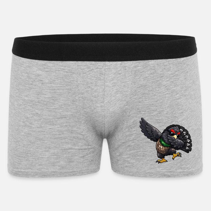 Dabbing Auerhahn - Männer Boxer Shorts - Grau meliert