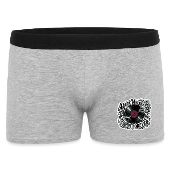 Dunkle Melodien drehen sich ewig - Männer Boxer Shorts - Grau meliert - Vorne