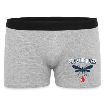 Stop the Buzz Mosquito Blood Drop - Men's Boxer Shorts - heather grey - Front