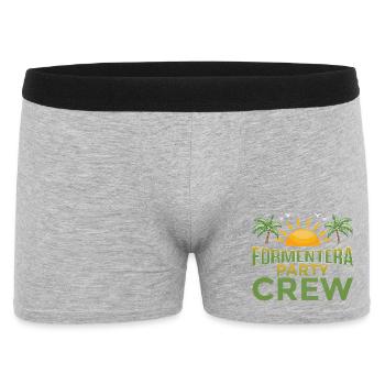 Formentera Party Crew - Männer Boxer Shorts - Grau meliert - Vorne