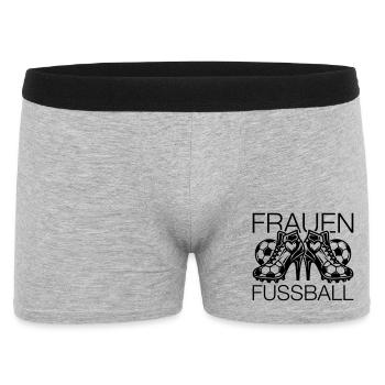 Frauenfussball Fussballschuhe Symbol - Männer Boxer Shorts - Grau meliert - Vorne