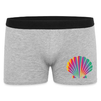 Colorful Shell | Maritime art motif - Men's Boxer Shorts - heather grey - Front