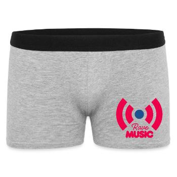 Musique rave Signal néon - Boxer Homme - gris chiné - Devant