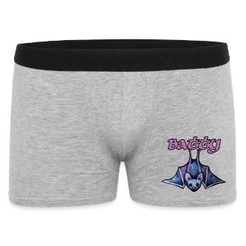 Batty Neon Bat Illustration - Men's Boxer Shorts - heather grey - Front