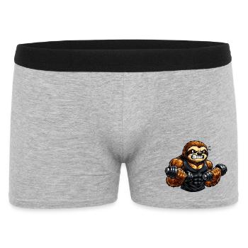 Strong sloth in bodybuilding - Men's Boxer Shorts - heather grey - Front