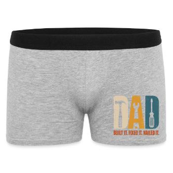Built, it repaired, it put the nail on the - Men's Boxer Shorts - heather grey - Front