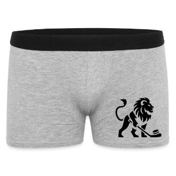 Löwe Eishockey Silhouette - Boxer Homme - gris chiné - Devant