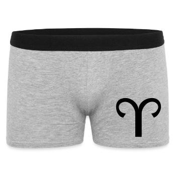 Sternzeichen Widder - Männer Boxer Shorts - Grau meliert - Vorne