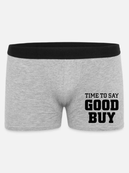Time to say good buy - Men's Boxer Shorts - heather grey