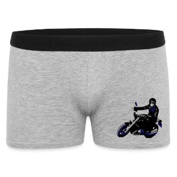 Retrobike  - Männer Boxer Shorts - Grau meliert - Vorne